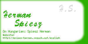 herman spiesz business card